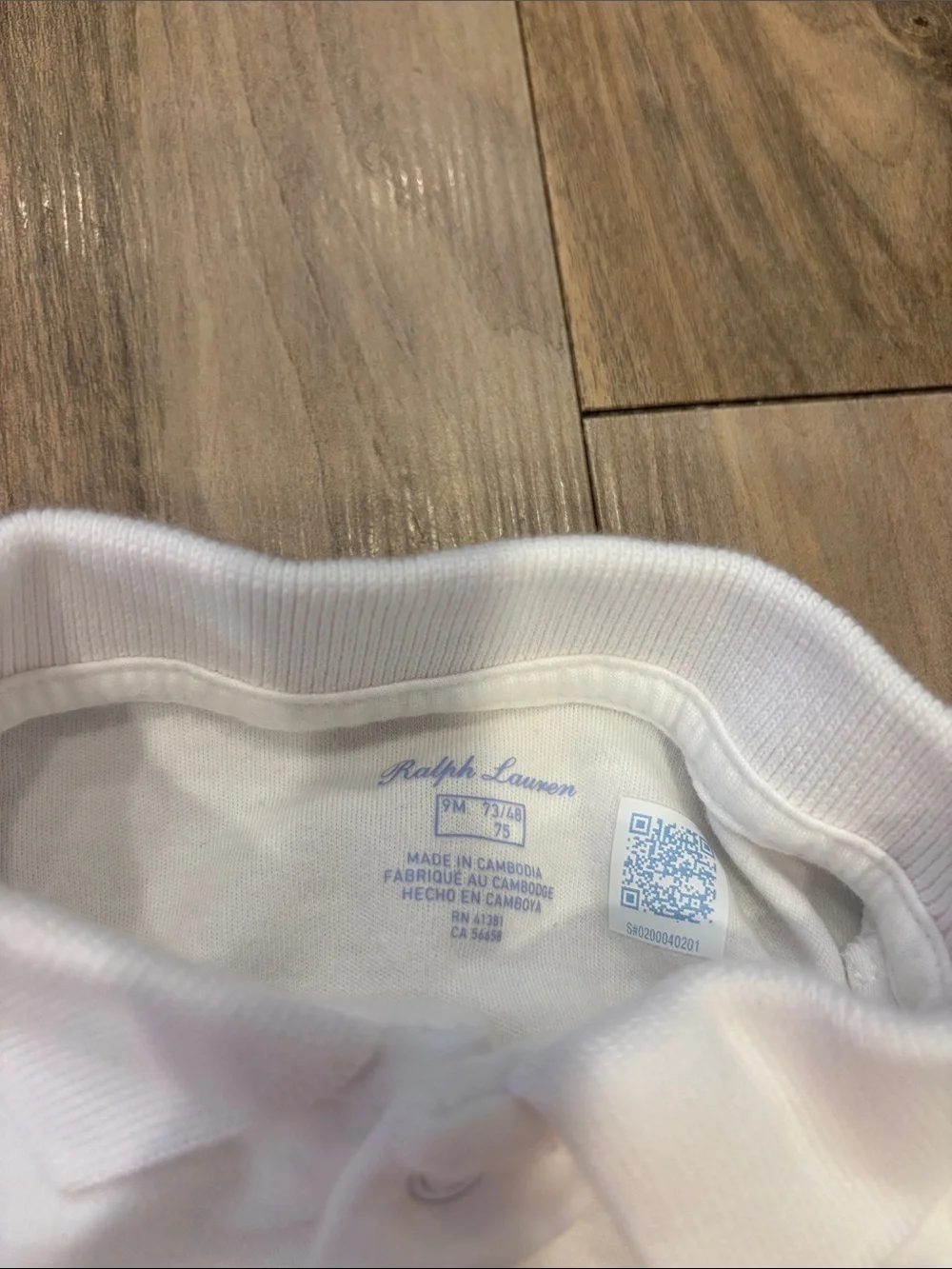 Ralph Lauren White Long-Sleeve Polo One-Piece